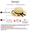 Bérets broderie personnalisé LOGO personnalisé votre nom chapeau de paille soleil grand bord extérieur plage casquettes d'été