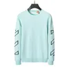 European and American Men's Sweater Designer 2023 Autumn/Winter/Autumn/Winter OW Gradual Quality Couple Arrowhead Knit Long Sleeve Underlay Fashion Same Style M-3XL