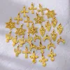 Encantos de aço inoxidável 5 peças pingentes para mulheres cor ouro charme lua folha colar acessórios jóias presente atacado