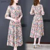 Grundlegende Casual Kleider Sommer Floral Natürliche Seide V-ausschnitt Midi Kleid Frauen Boho Mode Licht Strand Sommerkleid 2023 Koreanische Elegante bodycon YQ231025