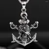 Pendant Necklaces Caribbean Pirate Anchor Men's Necklace Vintage Fashion Punk Hip Hop Charm Party Personalized Jewelry Accessories