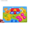 Puzzles 3D Wooden Puzzle Jigsaw Toy Montessori Baby Toys Wood Cartoon Animal Puzzles Game Kids Early Educational Toys for Children GiftsL231025