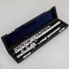 muramatsu Flute Professional Cupronickel Opening C Key 16 Hole Flute Silver Plated Musical Instruments With Case and Accessories