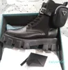 Damen-Stiefelette, Martin-Stiefel, echtes Leder, Nylon, abnehmbare Tasche, Bootie, militärisch inspirierte Kampfschuhe