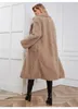 Women's Fur Faux Fur Women Winter Longer Faux Fur Warm Coat Long Sleeve Vintage Female Thick Teddy Bear Coat Casual Loose Oversize Outwears 231024