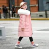Down ceket kız için kış ceket sıcak beyaz ördek kıyafetleri çocuklar kalın dış giyim kıyafetleri parka çocuk snowsuit 5-16y
