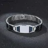 Charmarmband Kolfiberarmband Män Custom Star of David Rostfritt stål Handkedja ID -armband för pappa Pojkvän gåva Q231025