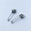 Stud Earrings 1 Pair Of Fashion Five-pointed Star Paper Clip Ear Studs Hip Hop Personality Silver Color Women's Nightclub Party Gift