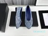 Luxe Designer Vrouwen Casual Schoenen Mode Print Denim Ballet Flats Echt Leer Vlinder Knoop Lage Hakken Loafers Runway Outfit Vrouwelijke Schoeisel