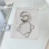 Kutu Tasarımcısı Keychain Anagram Kadın Lüks Çantası Cazibesi Altın Gümüş Keyifli Paslanmaz Çelik Erkekler Moda Anahtar Zinciri Klasik Kişiler