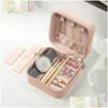 Jewelry Boxes 2022 Pu Leather Jewellery Storage Earring Boxes Jewelry Box Display Case Organizer Packaging For Home Travel Girl Gif Dh Otsjz