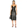 Women's Leather Genuine Dress Women Lambskin Slip Handmade