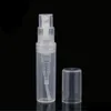 Bouteille de parfum 100 pièces/lot 2ml, petit flacon pulvérisateur en plastique, brume Fine, flacons d'échantillon de parfum, pompe transparente, atomiseur 231024