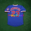 Sammy Sosa Ron Santo Mark Grace Cubs Cooperstown Maglia da baseball Ryne Sandberg Andre Dawson Ernie Banks Maddux Billy Williams Wrigley Harry Caray Patch Taglia S-4XL