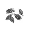 Подвески, 30 шт., тибетское серебро, маленький кулон в виде листика, бусины-разделители для ожерелья, браслетов, серег, аксессуаров для изготовления ювелирных изделий