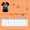 Women's T Shirts Women V-neck Blouse Halloween Print Short Sleeve Scrub Tops Uniform Caregiver T-shirts With Pocket Tunic Carers