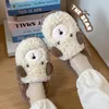 Slippers ASIFN Katoen Vrouwen Man Cartoon Warme Winter Fuzzy Koppels Thuis Indoor Leuke Comfortabele Zapatos De Mujer Mode