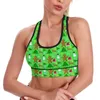 Yoga kıyafeti Noel ağacı spor sutyen u boynu kadın jimnastik nefes alabilen yaz yarışbabası mahsul sütü kızlar için egzersiz üst