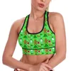 Completo da yoga albero di Natale reggiseno sportivo scollo a U ginnastica da donna traspirante estate Raceback Crop reggiseni supporto allenamento top per ragazze