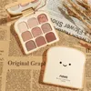 Toast 9 Colors Matte Eyeshadow Palette Pearlescent Eye Plate Cute Makeup Palette Female Cosmetic Lasting Nature Beauty