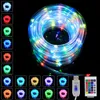 Christmas Decorations 24key 16color USB Remote Control String Lights PVC Light Colorful Copper Wire RGB Tube Decoration 231025