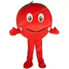 Costume da mascotte di pomodoro rosso performance Abito da festa operato da Halloween di alta qualità Abito da personaggio dei cartoni animati Abito da carnevale unisex