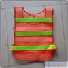 Reflective Safety Supply Wholesale High Visibility Vest Clothing Hollow Grid Vests Warning Working Construction Drop Deliver Deliver Dhudt