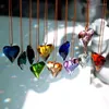Lustre en cristal de qualité supérieure, 10 pièces/lot, 38 32mm, prismes multicolores en forme de cœur, beau verre, attrape-soleil à faire soi-même, fabrication de bijoux