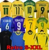 1998 Brasil piłkarski koszulki 02 Retro koszulki Carlos Romario Ronaldinho 04 Camisa de Futebol 1994 Brazils 2006 1982 Rivaldo Adriano Joelinton 1988 2000 1957 2010 99 6666