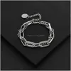 Kette Trendy Punk Strass Dicke Kette Armband Statement Einzigartige Legierung Metall Halskette Frauen Männer Schmuck Drop Lieferung Dhgarden Otnmf