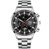 Montres-bracelets 2023 Deyros Montre Personnalité Étudiant Calendrier pour hommes Mode Acier inoxydable Lumineux Shi Ying