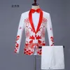 Pcs Suits Set Blazers Jacket Pants Fashion New Men S Casual Boutique Personalized Printing Dress Coat Trousers