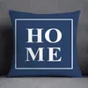 Taie d'oreiller 45x45CM housse de coussin motif géométrique Polyester bleu gris taie d'oreiller rembourrage canapé jeter décor à la maison taies d'oreiller 231025