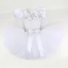 Party Supplies Sparkling White Angel Tutu Dress For Girls Christmas Halloween Costumes Kids Flower Fairy Ball Gown Outfits With Wing Wand