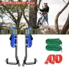 Climbing Ropes 2 Gears Tree Climbing Spike Set Safety Belt Adjustable Rescue Belt Rope Stainess Lanyard Steel Safety Camping Equipment 231025