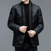 Mens Suits 2023- Fashion Casual Solid Color Business Korean Version White Down Jacket Varm kall kort avtagbar halsringning Blazer