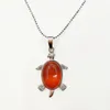 Qimoshi Health and Longevity Natural Jewelry Stone Turtleペンダントネックレスユニセックス親