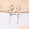 Dangle Kroonluchter Holle Geometrische Hangers Druppel Oorbellen Voor Vrouwen Grote Persoonlijkheid Eenvoudige Dangle Earring Levering Dhgarden Otjsy