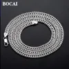Chokers Bocai 100 Real Solid S925 Silver Car Flower Double Buckle Selling Thick Mans and Woman Necklace 231025