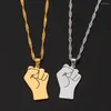 Pendant Necklaces Inspirational Necklace BoycoFist Power Unite African Nation Strength And Symbol Jewelry Birthday Gift