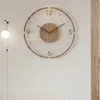 벽 시계 3D 현대 미술 라운드 시계 거실 나무 귀여운 큰 크기 쿼츠 메커니즘 reloj de pared home decoration