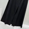 スカート女性の黒いハーフスカート秋と冬の不規則なハイスプリットセクシーなファッション贅沢品質長いa10400