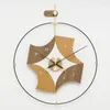 Wall Clocks Modern Metal Copper Clock For Living Room Simple And Luxurious Design Quartz Movement Decoration