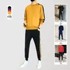 Zestawy biegowe dressit mężczyzn sportowy garnitur 3PCS/2PCS Spring Autumn Zip Up Kurtka Bluza spodni jogging stroje swobodnie treningowy zestaw treningowy