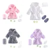 Handelsrockar 4st Bathrobes Handdukuppsättningar födda babypografiska rekvisita gurka skivor tillbehör outfit mantel posera kostym för baby pojkar flicka 231024