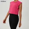 Active Shirts Antibom Quick Drying Sports Smock For Girls Loose Sleeveless Top Casual Breathable Outdoor Running Yoga T-shirt