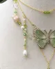 Chokers Green Butterfly Necklace非対称Choker Fairycore Fairy 231025