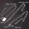 Hänge halsband Hip Hop Multilayers Punk Chain Necklace Choker Cross Par Fashion Street Geometric Metal for Women