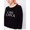 Suéter Masculino Casablanca Moletom 23aw Gola Redonda Pulôver Solto Casual Manga Longa Top