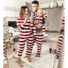 Cosplay Winter Family Christmas Pamas Set Striped Print Mom Daughter Dad Son Baby Matching Clothes Soft Loose Sleepwear Xmas Look